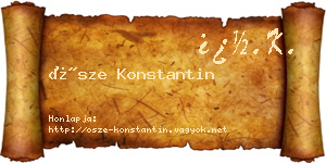 Ősze Konstantin névjegykártya
